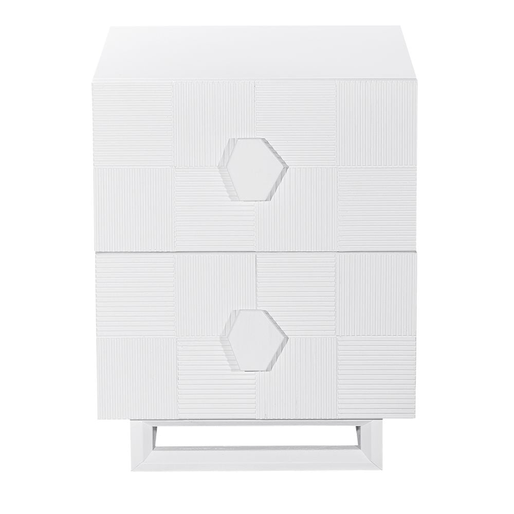 Alton Bedside Table - Small White