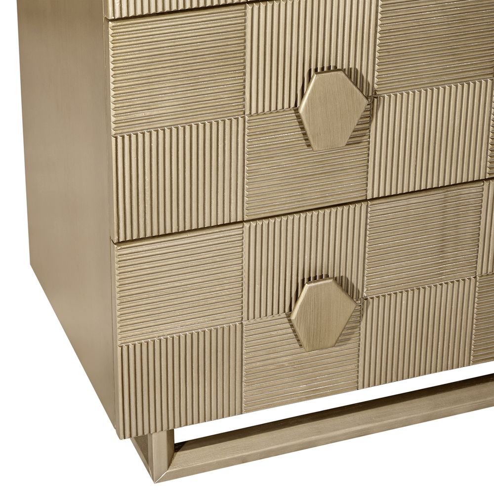 Alton 3 Drawer Chest - Antique Gold