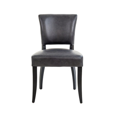 Noah Dining Chair Set of 2 - Black Leather