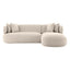 Greenwich 3 Seater Sofa w Right Chaise - Natural Chenille
