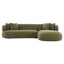 Greenwich Modular 3 Seater Sofa w Right Chaise - Sage Chenille