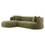 Greenwich Modular 3 Seater Sofa w Left Chaise - Sage Chenille