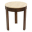 Oliver Travertine Side Table - Large Brown