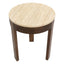 Oliver Travertine Side Table - Large Brown
