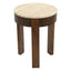 Oliver Travertine Side Table - Small Brown