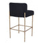 Leon Kitchen Stool - Black Linen