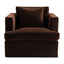 Birkshire Slip Cover Arm Chair - Dark Chocolate Velvet