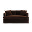 Birkshire 2 Seater Slip Cover Sofa - Dark Chocolate Velvet