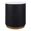 Mason Round Side Table - Black
