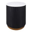 Mason Round Side Table - Black