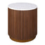 Mason Round Side Table - Walnut