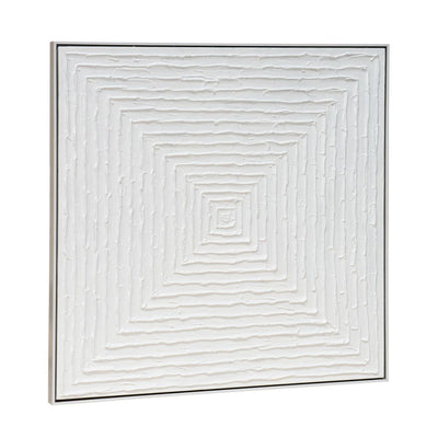 White Vortex Oil on Canvas Painting - Medium