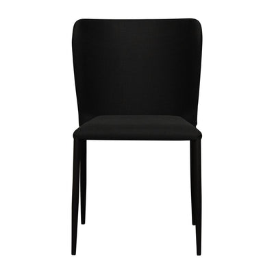 Foley Dining Chair Set of 2 - Black with Metal Legs