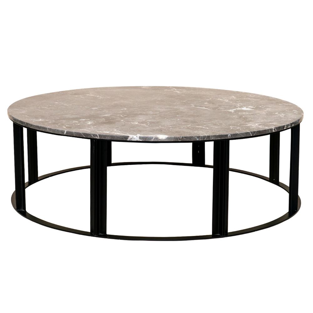 Bowie Marble Coffee Table - Medium Grey