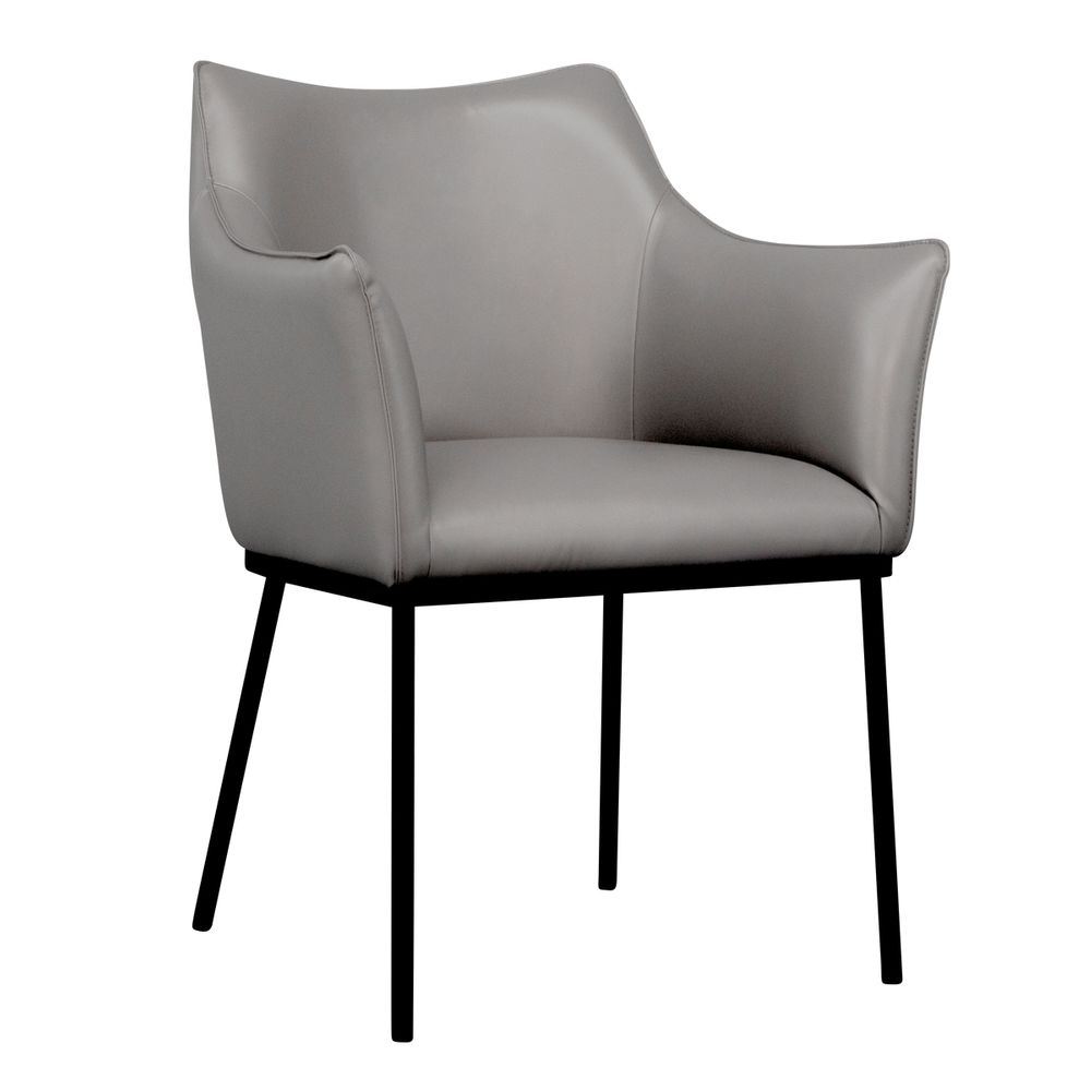 Alpha Dining Chair - Charcoal Vegan Leather