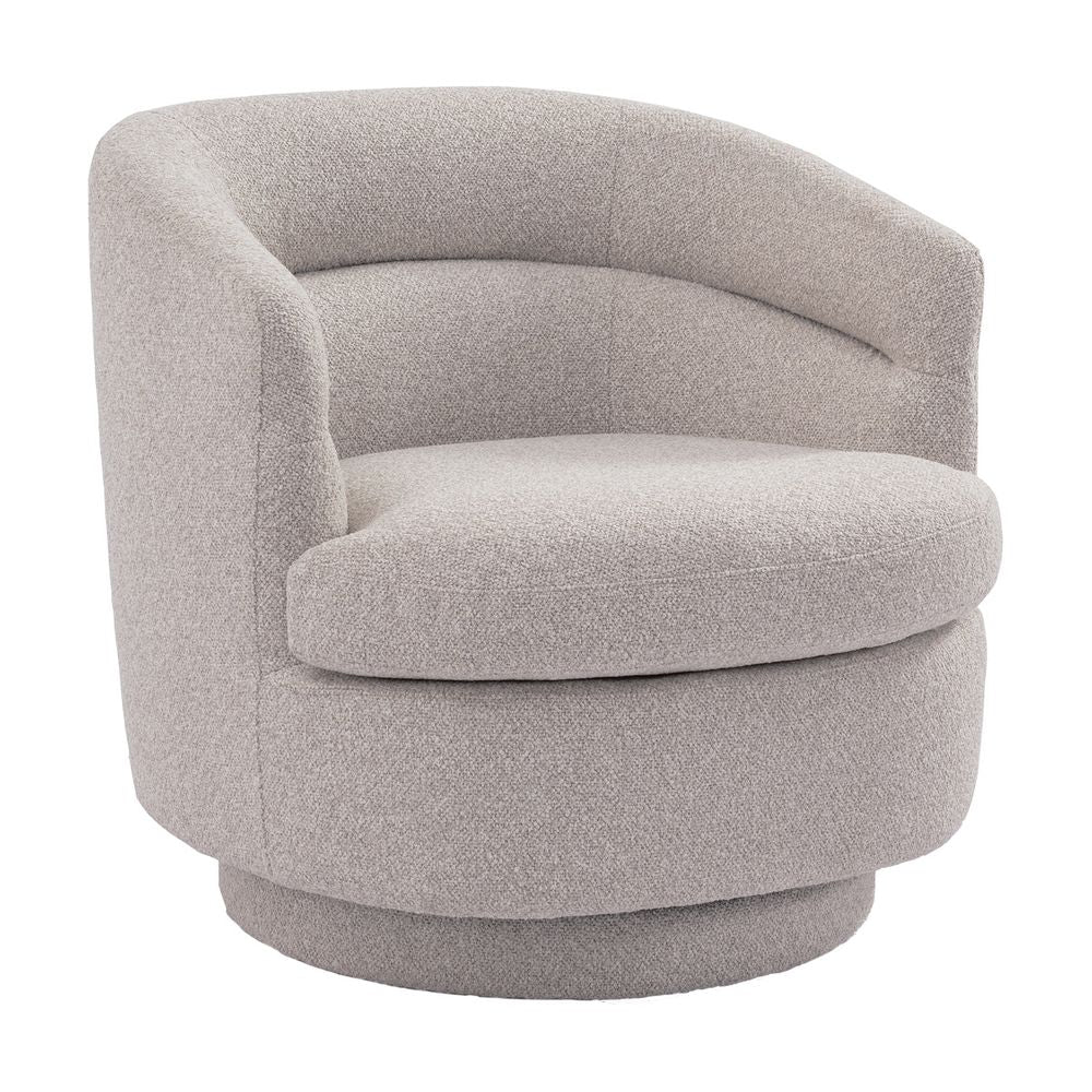 Holly Swivel Arm Chair - Warm Grey