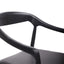 Astrid Ashwood Dining Chair - Black Leather