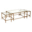 Cocktail Glass Nesting Coffee Table - Antique Gold