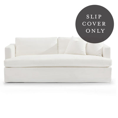 Birkshire 3 Seater Sofa SLIP COVER ONLY -  White Linen