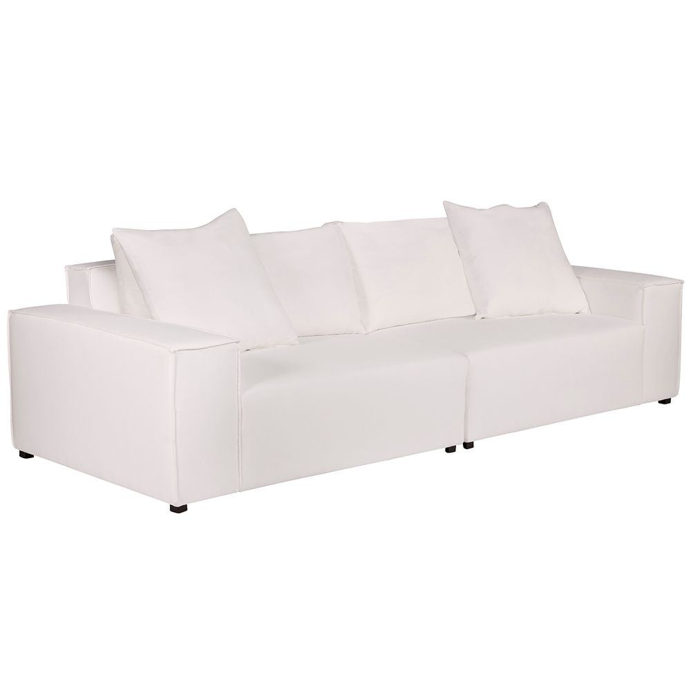 Midtown 4 Seater Sofa - White Linen