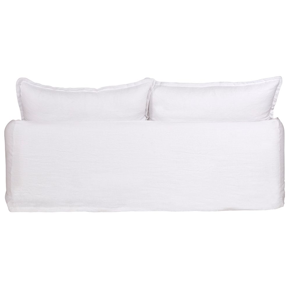 Hayman 3 Seater Slip Cover Sofa - White Linen