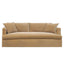 Birkshire 3 Seater Slip Cover Sofa - Ochre Velvet