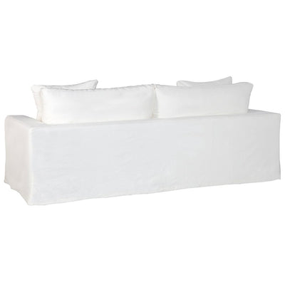 Bungalow 3 Seater Slip Cover Sofa - White Cotton