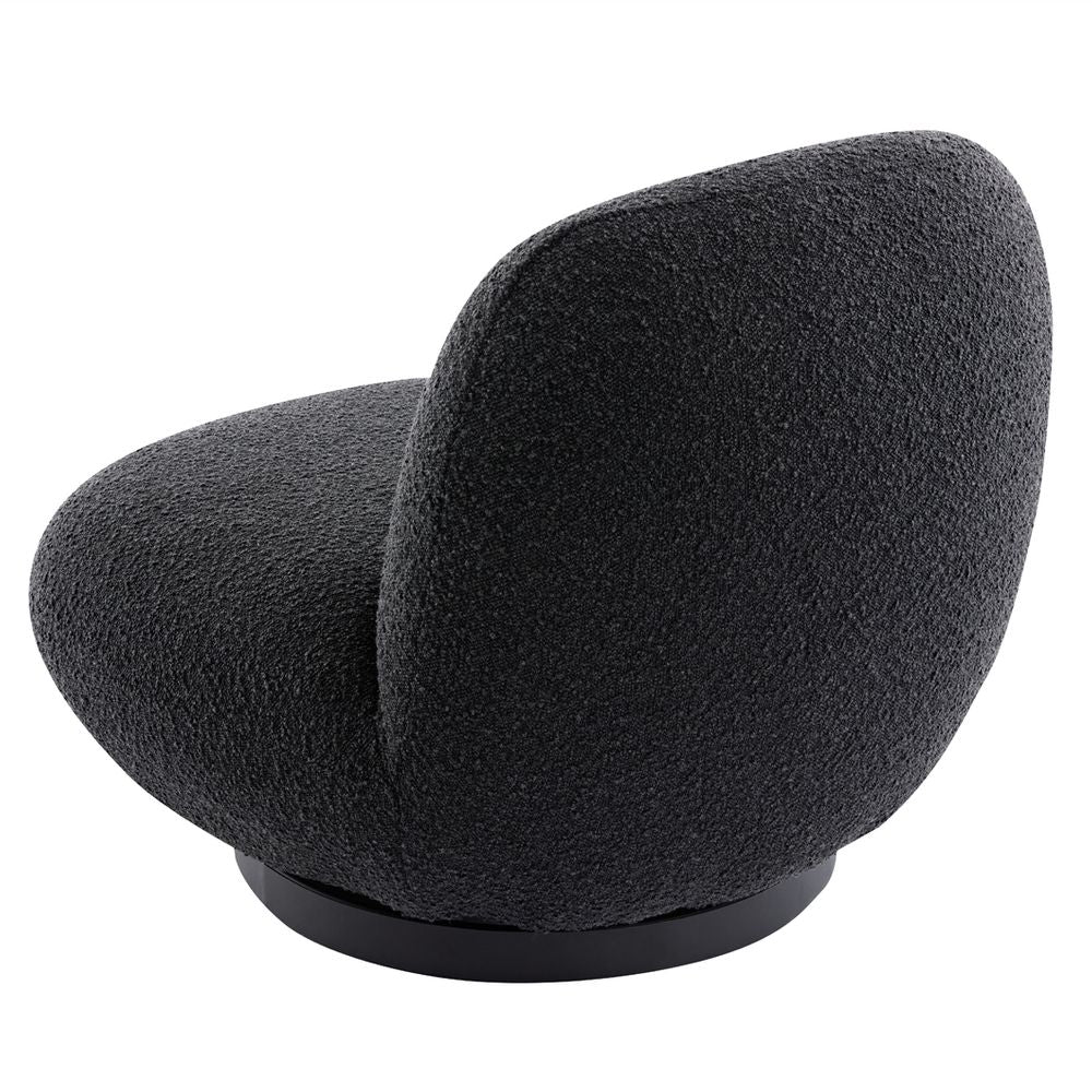 Felicity Swivel Occasional Chair - Black Onyx Boucle