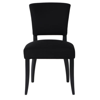 Noah Dining Chair Set of 2 - Black Cotton