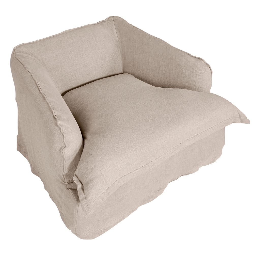 Hayman Slip Cover Arm Chair - Natural Linen