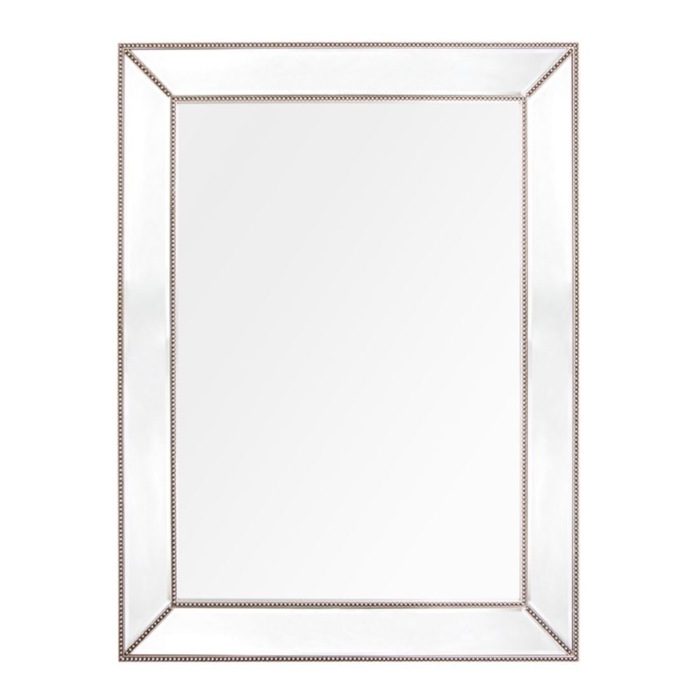 Zeta Wall Mirror - Large Antique Silver