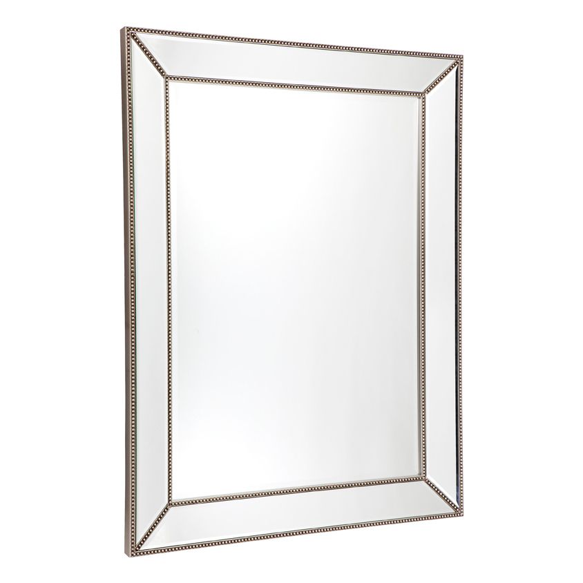 Zeta Wall Mirror - Large Antique Silver