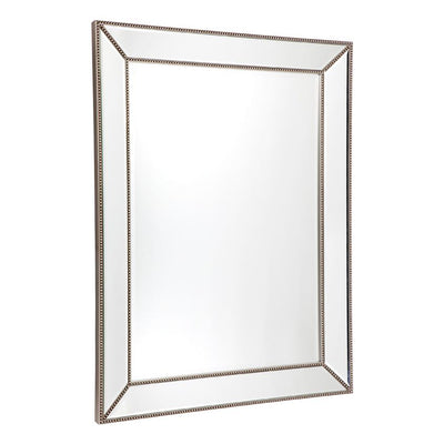 Zeta Wall Mirror - Large Antique Silver