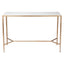 Chloe Stone Console Table - Small Antique Gold