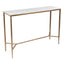 Chloe Stone Console Table - Small Antique Gold