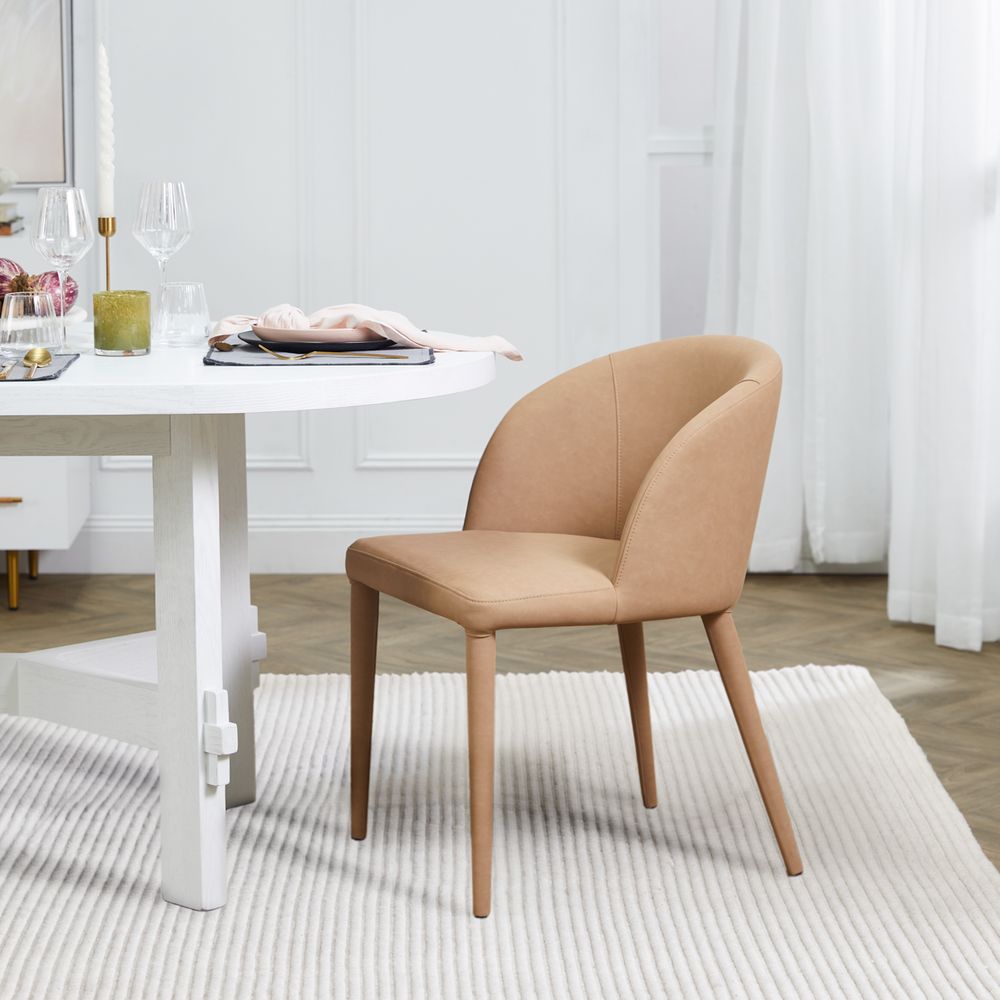 Paltrow Dining Chair - Tan Vegan Leather