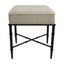 Hacienda Black Iron Stool - Wheat