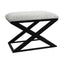Spencer Black Timber Stool - Salt & Pepper