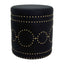 Bradshaw Round Storage Stool - Black Linen