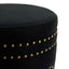 Bradshaw Round Storage Stool - Black Linen