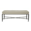 Hacienda Black Iron Bench Ottoman - Wheat