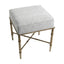 Hacienda Antique Gold Iron Stool - Salt & Pepper