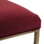 Novak Antique Gold Iron Stool - Mulberry Velvet