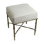 Hacienda Antique Gold Iron Stool - Speckle Ecru