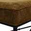 Hacienda Black Iron Bench Ottoman - Butterscotch