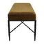 Hacienda Black Iron Bench Ottoman - Butterscotch