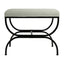 Novak Black Iron Stool - Speckle Ecru