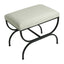 Novak Black Iron Stool - Speckle Ecru
