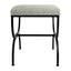 Novak Black Iron Stool - Speckle Ecru