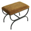 Novak Black Iron Stool - Butterscotch